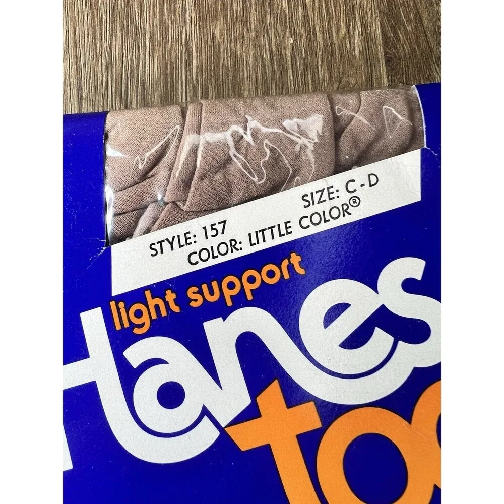 Vintage Hanes Too! Pantyhose Style 157 Light Support Size C-D Little Color